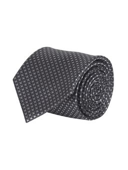 CAZZANO - Microfiber Black Printed Tie
