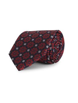 CAZZANO - Microfiber Red Printed Tie