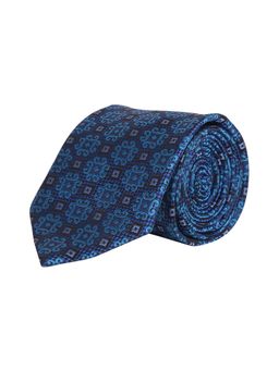 CAZZANO - Microfiber Blue Printed Tie