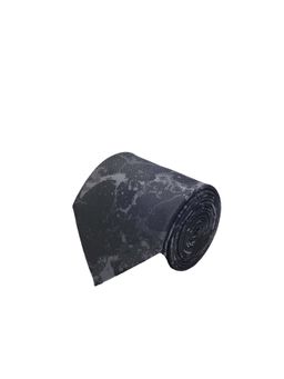 CAZZANO - Microfiber Grey Printed Tie