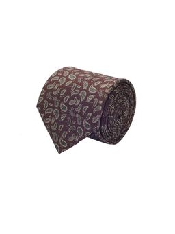 CAZZANO - Microfiber Brown Printed Tie