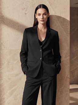 Arrow - Black Single Breasted Regular Fit Blazer