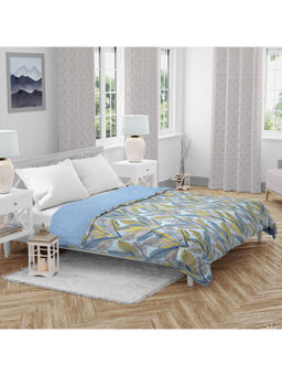 HomeTown - Emilia 100% Cotton Queen Double Comforter in Blue Colour