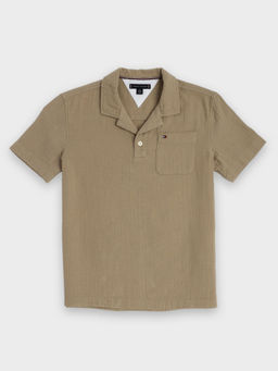 Tommy Hilfiger - Boys Solid Regular Fit Cotton Polo T shirt