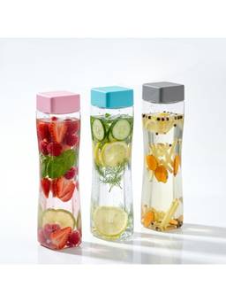 ReeQ - Bpa Free Square Water Bottle (Pack Of 3)