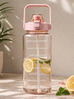 ReeQ - 2 Litre Pink Motivational Water Bottle