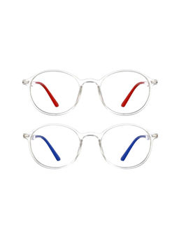 Enrico - Bluno Round Blue Light Blocking Anti-Glare Zero Power Computer Glasses Unisex (42)
