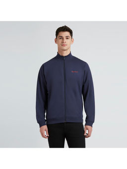 Pepe Jeans - Navy Blue Solid Full Sleeve Sweatshirt