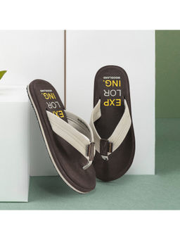 WOODLAND - Men Casual Beige & Brown Flipflops