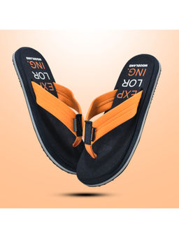 WOODLAND - Men Casual Orange & Navy Blue Flipflops