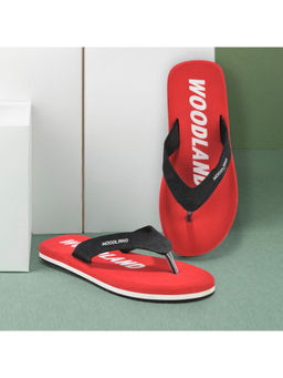 WOODLAND - Men Casual Black & Red Flipflops