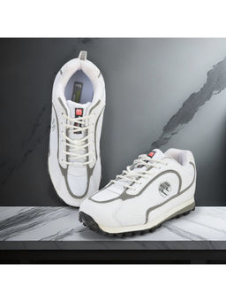 WOODLAND - Men White & Grey Casual Sneakers