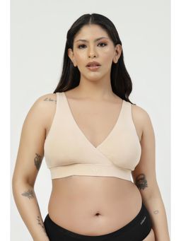 Zelena - Beige Padded Stretchable Maternity Bra