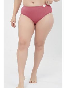 Zelena - Pink Solid Cotton Rib Maternity Hipster Brief