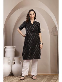Zelena - Black Ikat Print Maternity Kurta