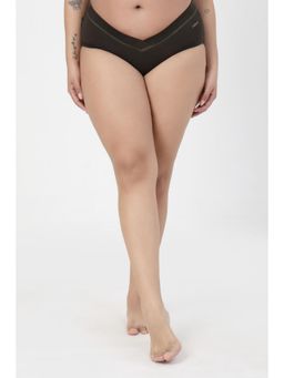 Zelena - Dark Green High Waist C-Section Maternity V-Cut Brief