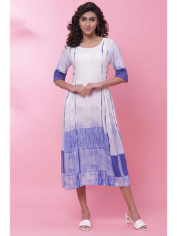 Biba - Navy Blue Flared Dress