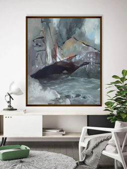 The Art House - Abstract Painting Multicolor (40X30 Inches)