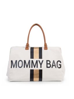 Childhome - Mommy Bag Diaper Bag Off White Stripes Black-Gold