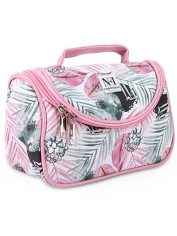 NFI Essentials - Floral Print Cosmetics Pouch , Pink (One Size)