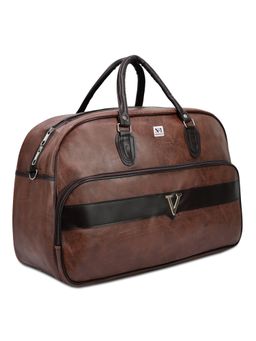 NFI Essentials - Large Brown Leather 20 Inch Duffle Bag for Travel Men and Women Brown
