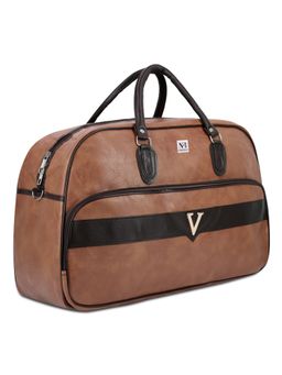 NFI Essentials - Large Tan Leather 20 Inch Duffle Bag for Travel Men and Women Tan