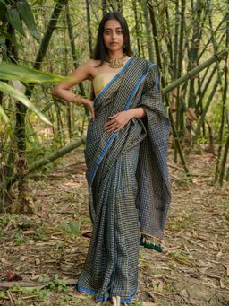 Suta - Brown Color Cotton Zari Saree Without Blouse