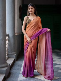 Suta - Multi Color Cotton Blend Saree Without Blouse