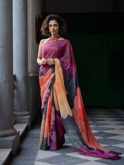 Suta - Multi Color Pure Cotton Saree Without Blouse