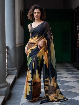 Suta - Multi Color Pure Cotton Saree Without Blouse