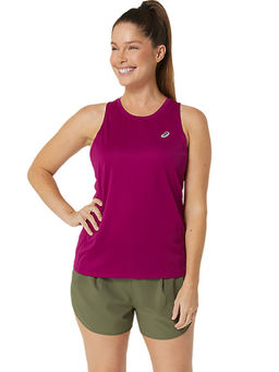 ASICS - Silver Women Wine Sleeveless Tank Top