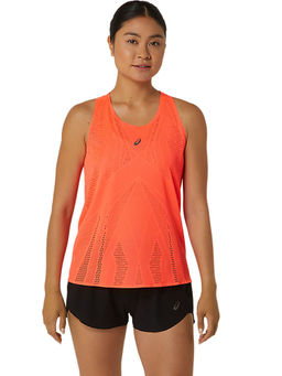 ASICS - Metarun Women Orange Sleeveless Tank Top