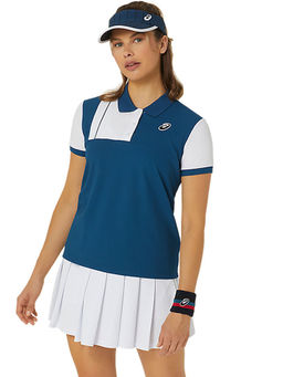 ASICS - Classic SS Women Blue Polo T-Shirt