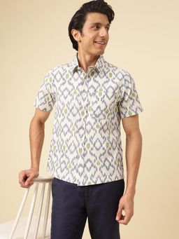Fabindia - Multi Cotton Ikat Woven Regular Shirt