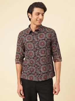 Fabindia - Indigo Cotton Ajrakh Printed Regular Shirt