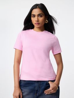 The Souled Store - Solids: Bubblegum Women T-Shirt