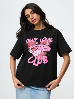 The Souled Store - Official Pink Panther: Self Love Club Women Oversized T-Shirts