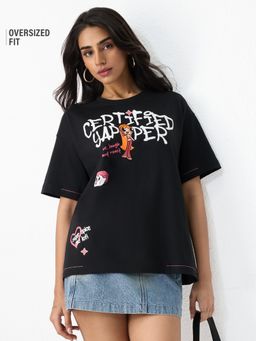The Souled Store - Official Powerpuff Girls: Certified Yapper Women Oversized T-Shirts
