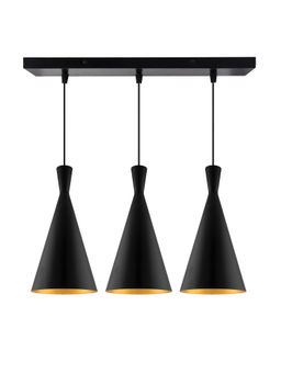 Homesake - Linear Chandelier Inverted Cone Black