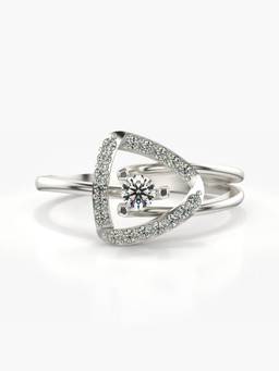 Valanova - Silver Hallmarked 9K Gold & Certified Lab Grown Diamond 0.24cts Ring