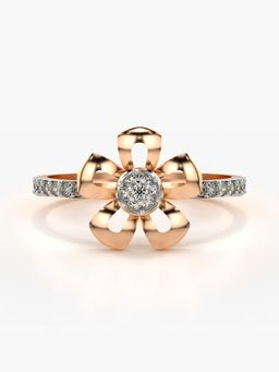 Valanova - Rose-Gold Hallmarked 9K Gold & Certified Lab Grown Diamond 0.19cts Ring