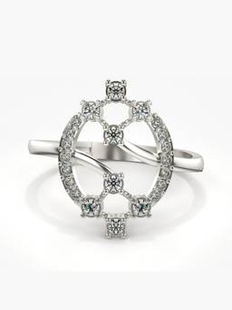 Valanova - Silver Hallmarked 9K Gold & Certified Lab Grown Diamond 0.33cts Ring