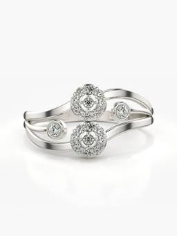 Valanova - Silver Hallmarked 9K Gold & Certified Lab Grown Diamond 0.22cts Ring