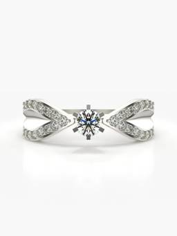 Valanova - Silver Hallmarked 9K Gold & Certified Lab Grown Diamond 0.43cts Ring