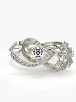 Valanova - Silver Hallmarked 9K Gold & Certified Lab Grown Diamond 0.36cts Ring