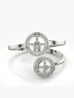 Valanova - Silver Hallmarked 9K Gold & Certified Lab Grown Diamond 0.32cts Ring