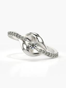 Valanova - Silver Hallmarked 9K Gold & Certified Lab Grown Diamond 0.27cts Ring
