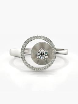 Valanova - Silver Hallmarked 9K Gold & Certified Lab Grown Diamond 0.28cts Ring