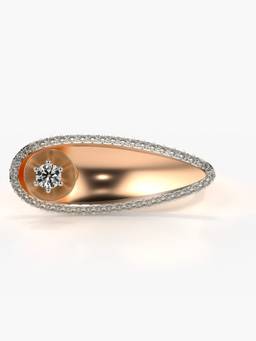 Valanova - Rose-Gold Hallmarked 9K Gold & Certified Lab Grown Diamond 0.40cts Ring