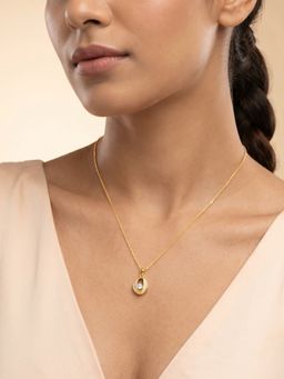 GIVA - Silver Golden Beautiful Embrace Necklace